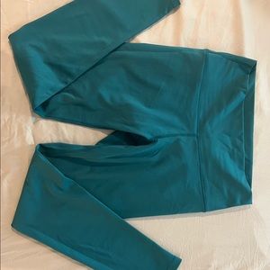 DAE leggings size large teal green blue